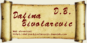 Dafina Bivolarević vizit kartica